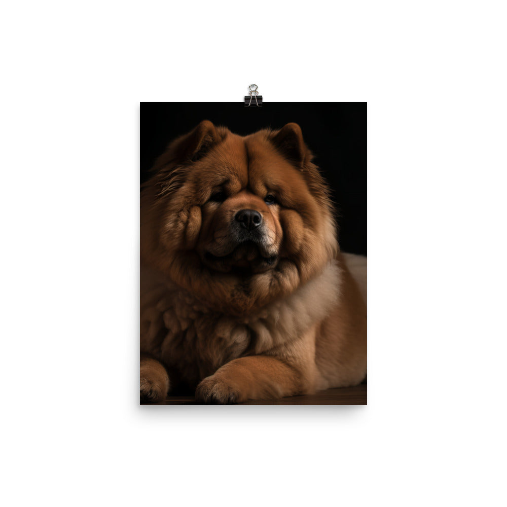 Chow Chow Sitting Proudly Photo paper poster - PosterfyAI.com