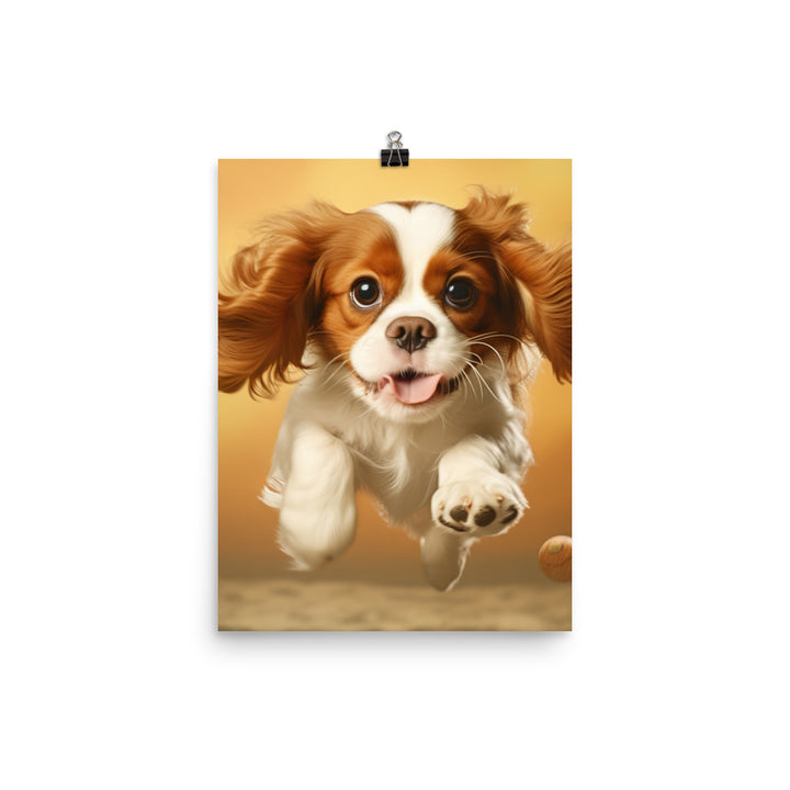 Cavalier King Charles Spaniell Photo paper poster - PosterfyAI.com