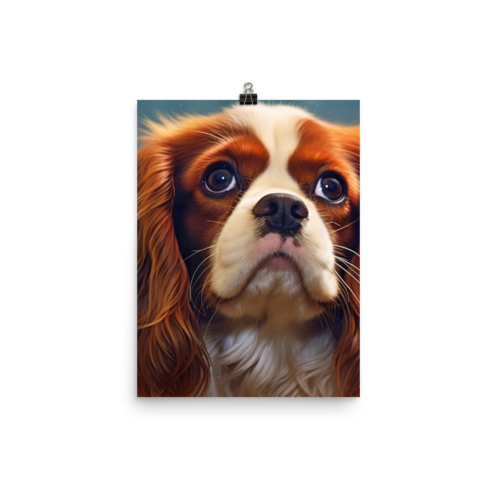 Cavalier King Charles Spaniel Photo paper poster - PosterfyAI.com