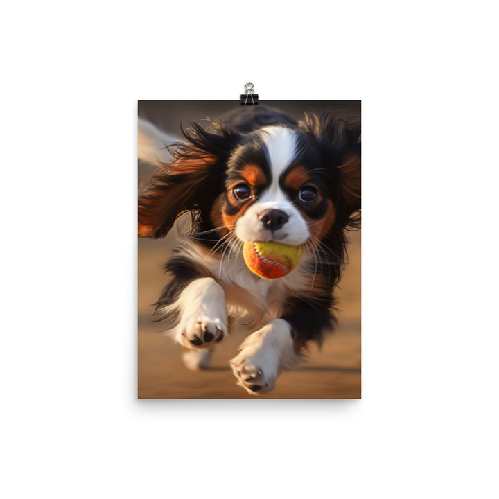 Cavalier King Charles Spaniel Photo paper poster - PosterfyAI.com