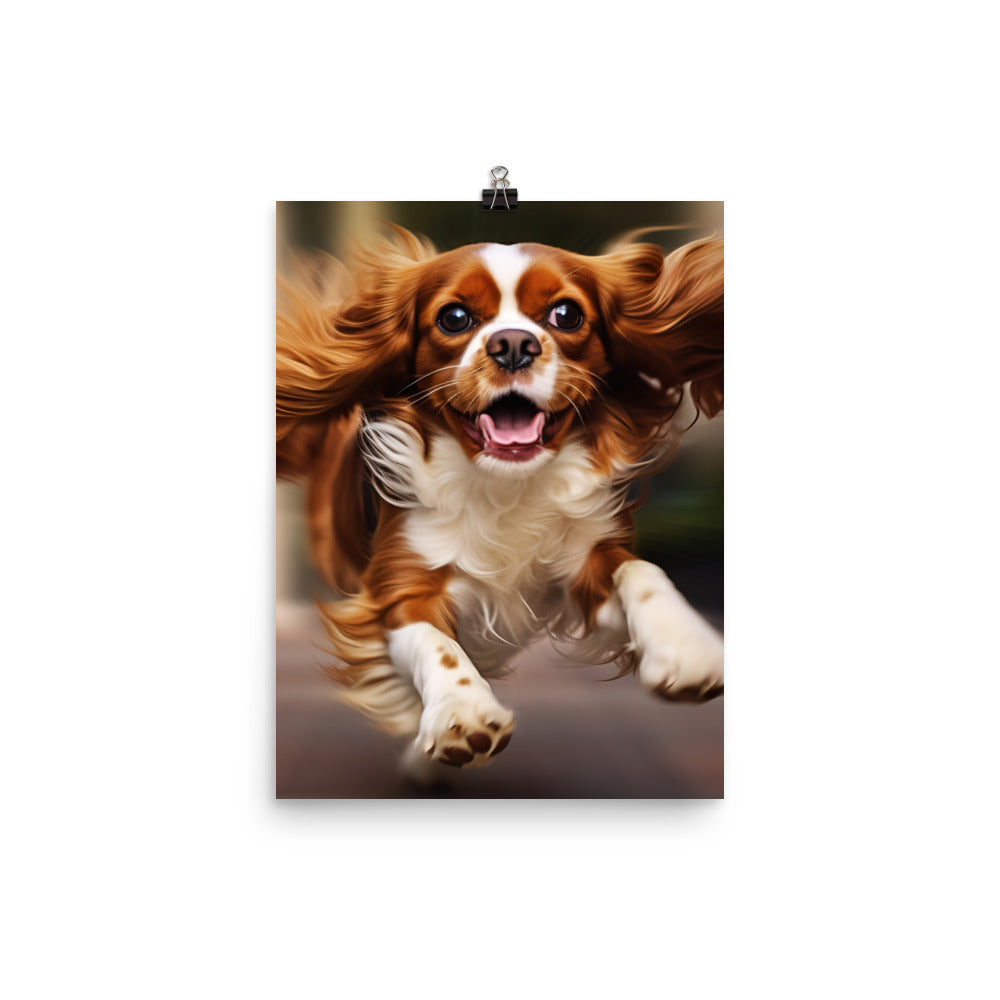 Cavalier King Charles Spaniel Photo paper poster - PosterfyAI.com