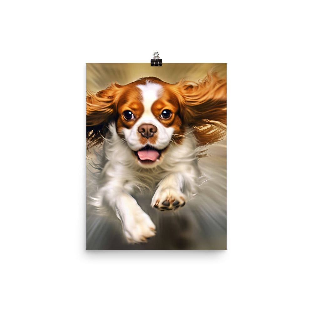 Cavalier King Charles Spaniel Photo paper poster - PosterfyAI.com