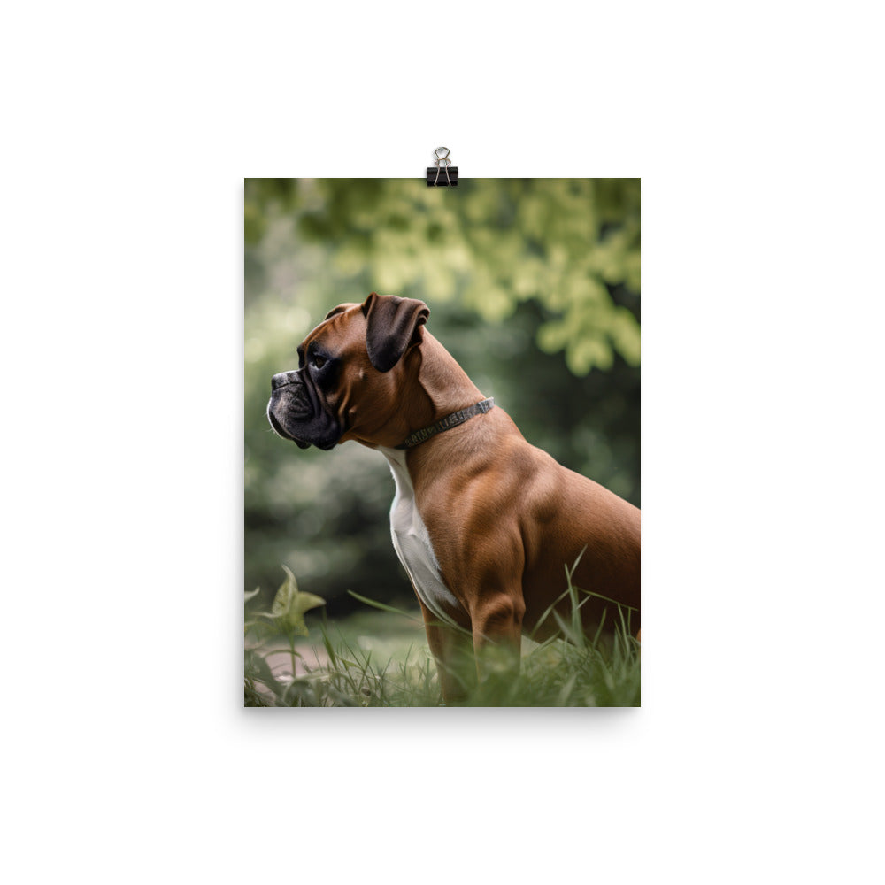Boxer in the Park Photo paper poster - PosterfyAI.com