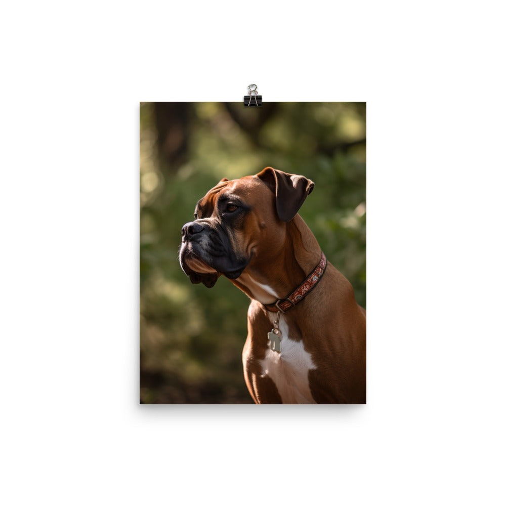 Boxer in the Park Photo paper poster - PosterfyAI.com
