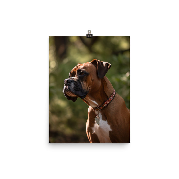 Boxer in the Park Photo paper poster - PosterfyAI.com