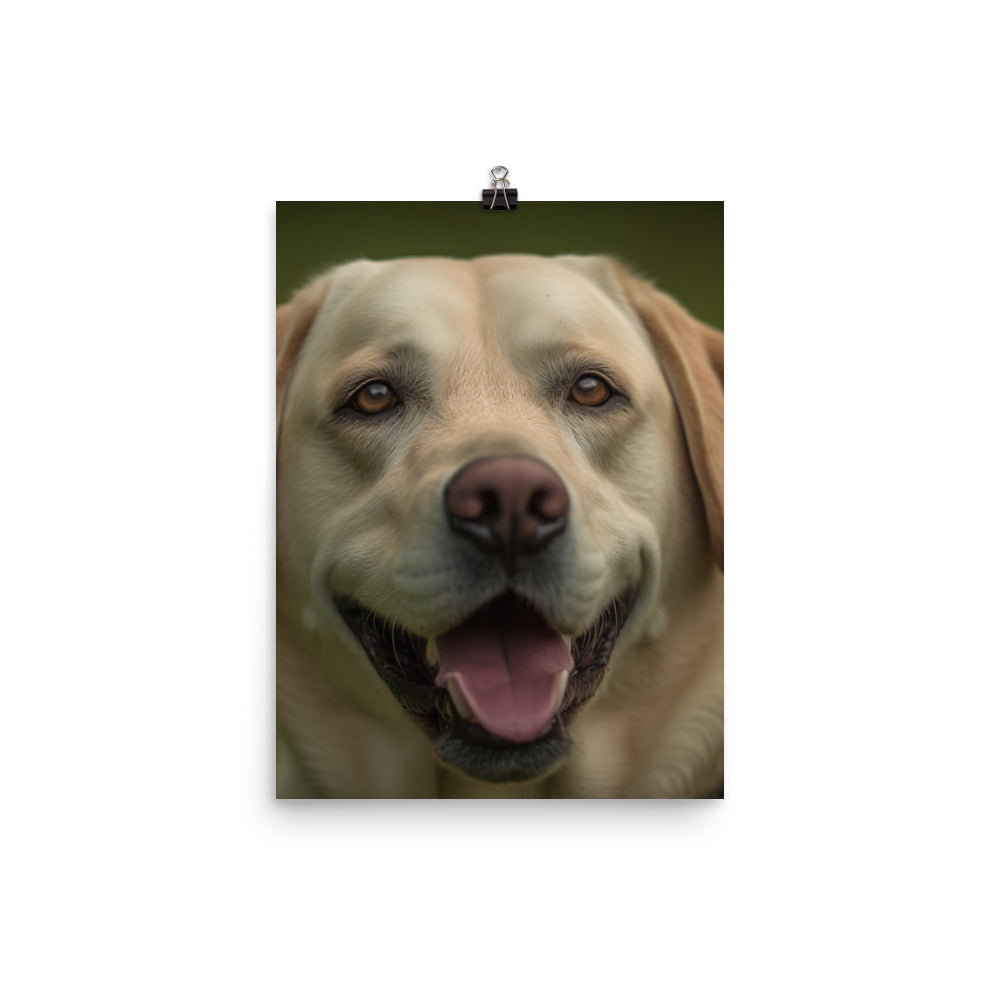 A portrait of a happy Labrador Retriever Photo paper poster - PosterfyAI.com