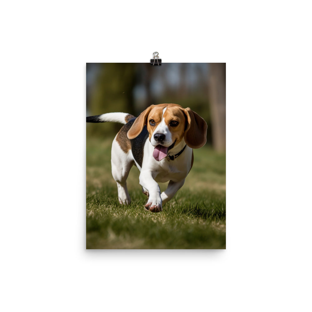 A day in the park with my Beagle Photo paper poster - PosterfyAI.com