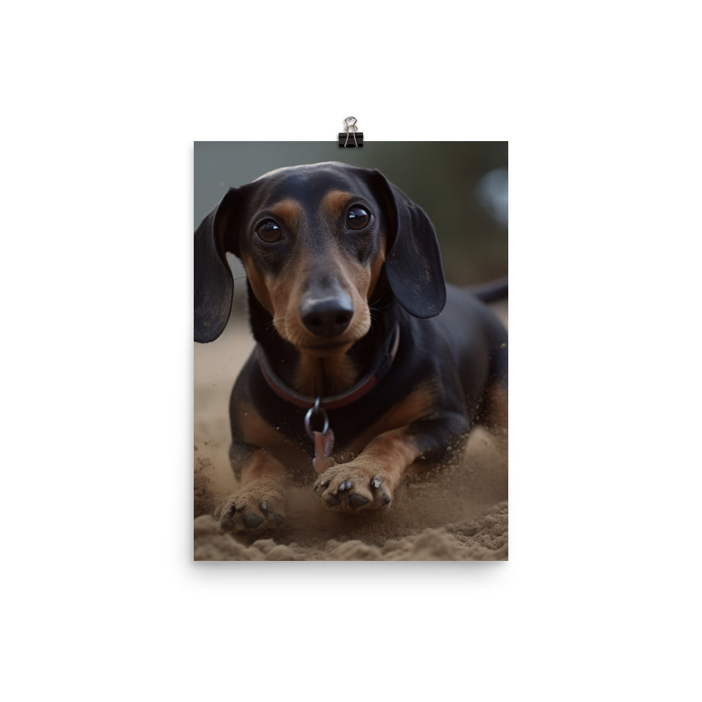 A Day in the Life of a Dachshund Photo paper poster - PosterfyAI.com