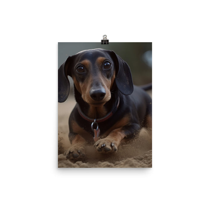 A Day in the Life of a Dachshund Photo paper poster - PosterfyAI.com
