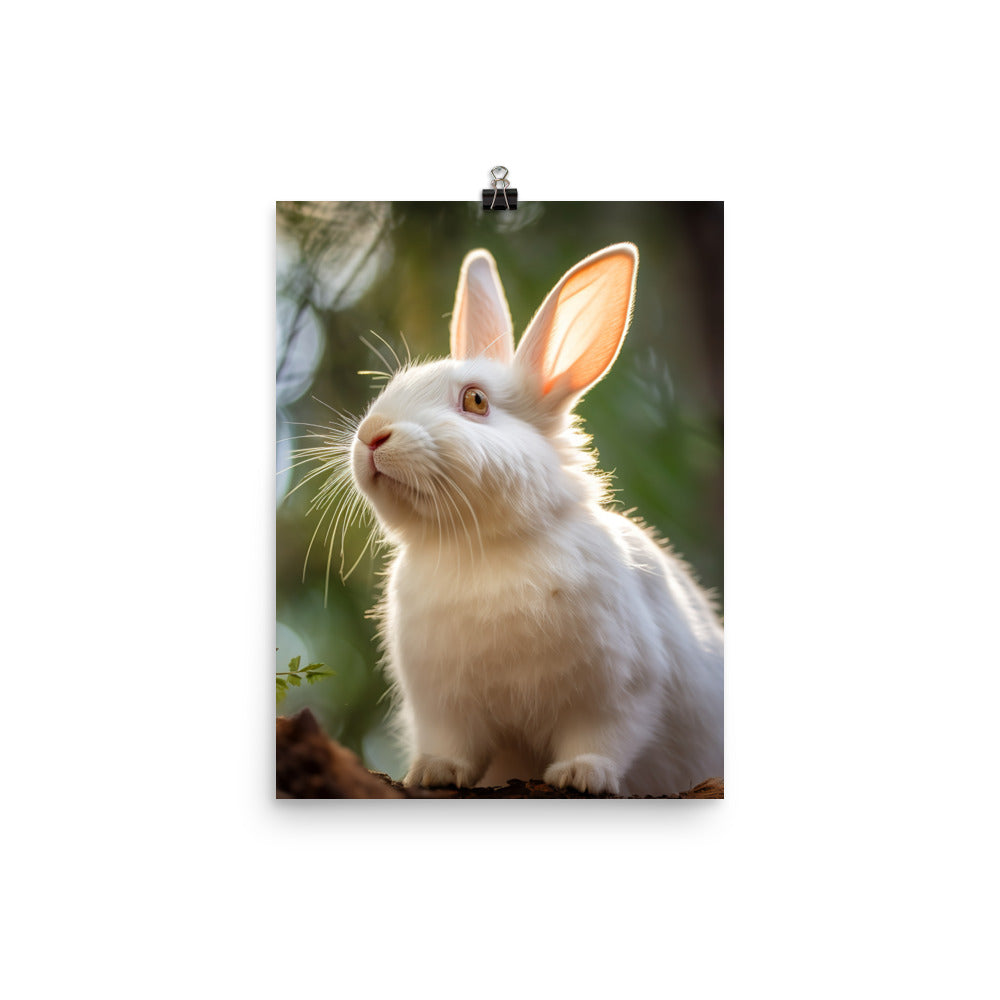 Florida White Bunny Photo paper poster - PosterfyAI.com