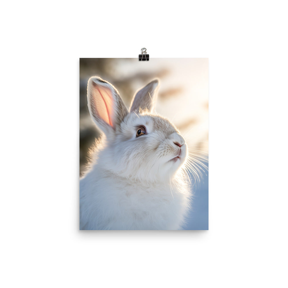 Florida White Bunny Photo paper poster - PosterfyAI.com
