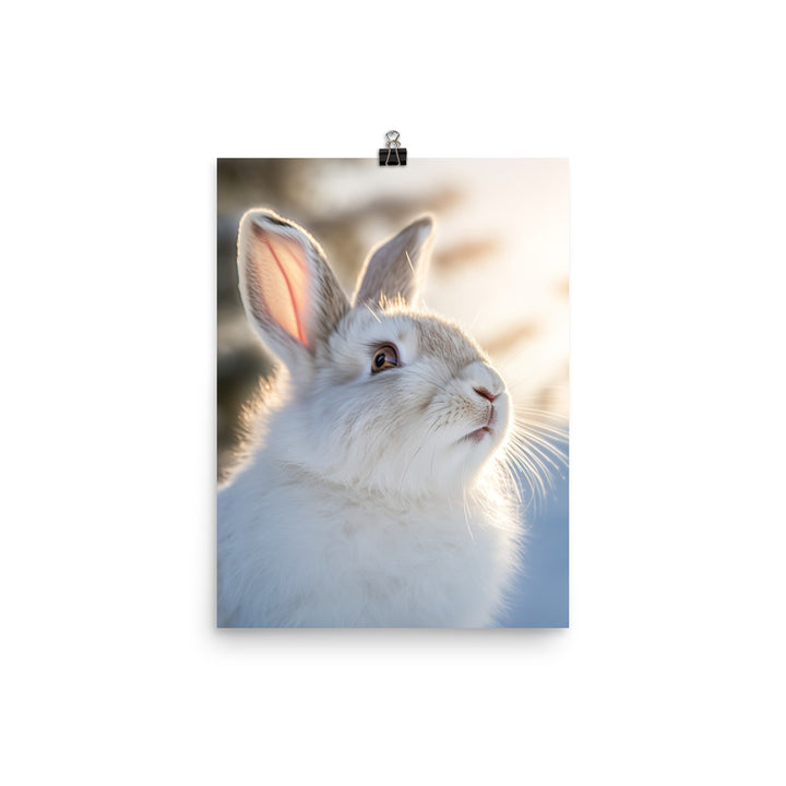 Florida White Bunny Photo paper poster - PosterfyAI.com