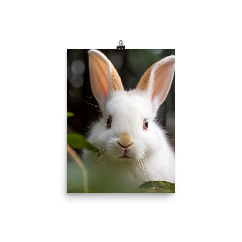 Florida White Bunny Photo paper poster - PosterfyAI.com
