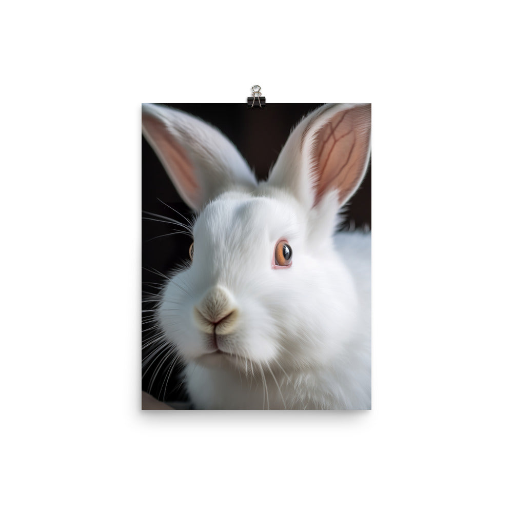 Florida White Bunny Photo paper poster - PosterfyAI.com