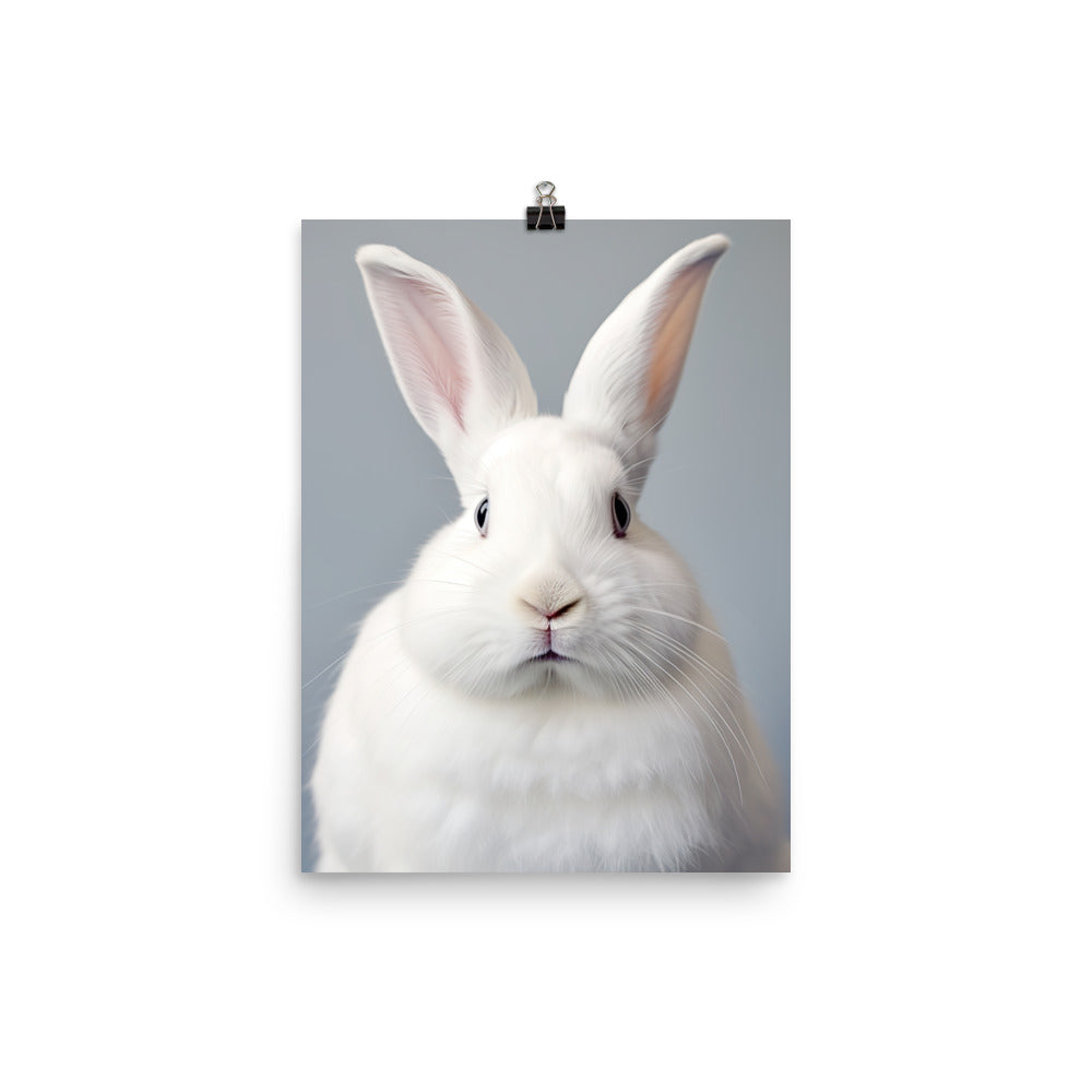 Florida White Bunny Photo paper poster - PosterfyAI.com
