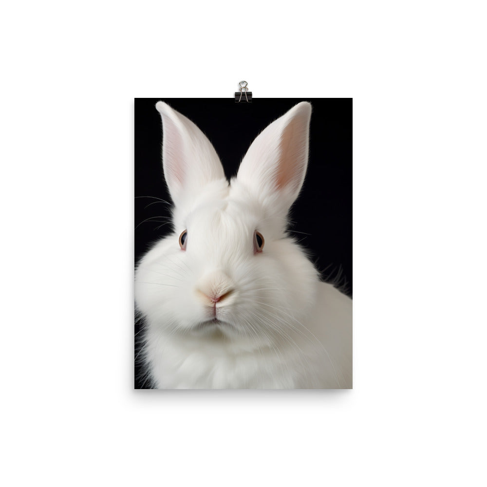 Florida White Bunny Photo paper poster - PosterfyAI.com