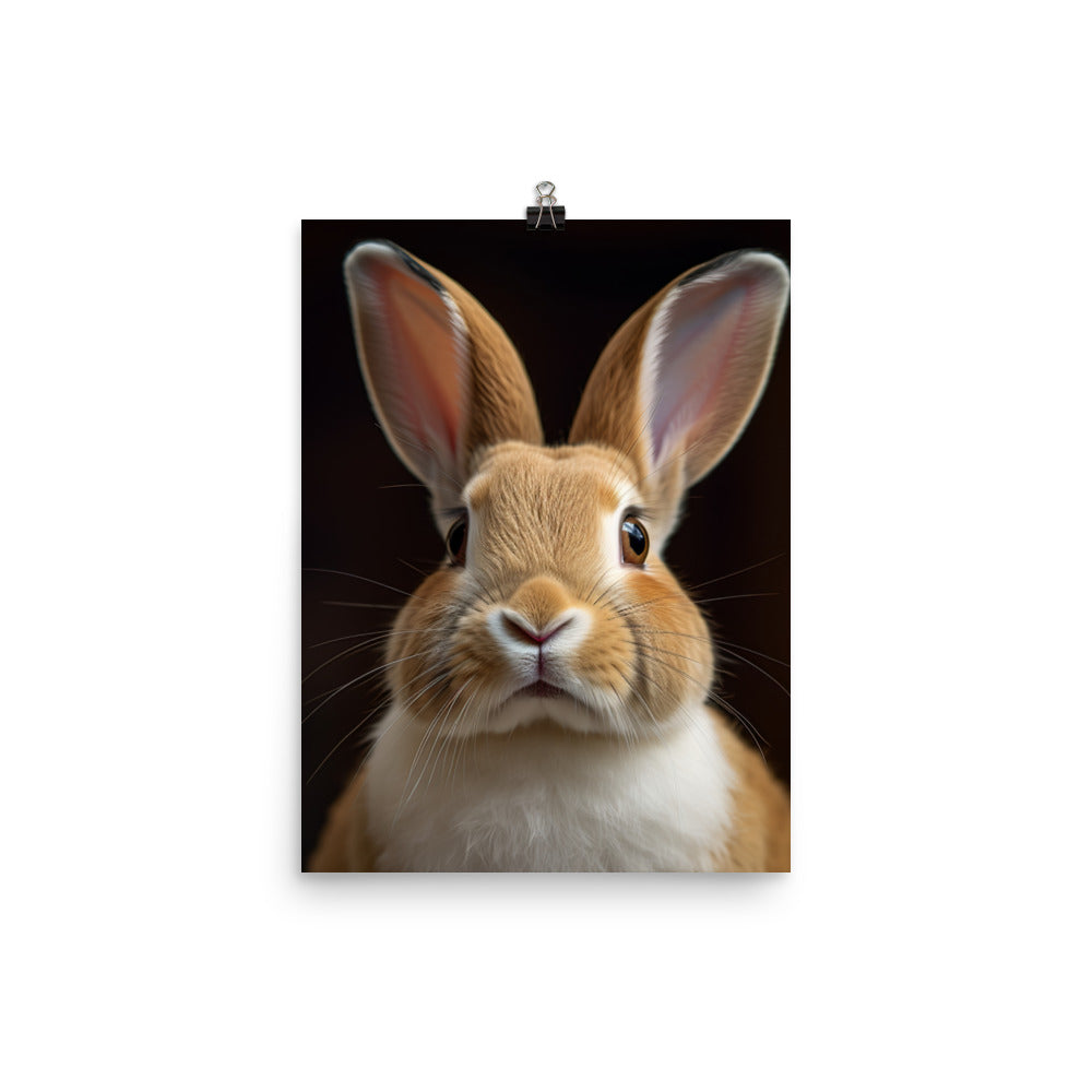 Mini Rex Bunny Photo paper poster - PosterfyAI.com