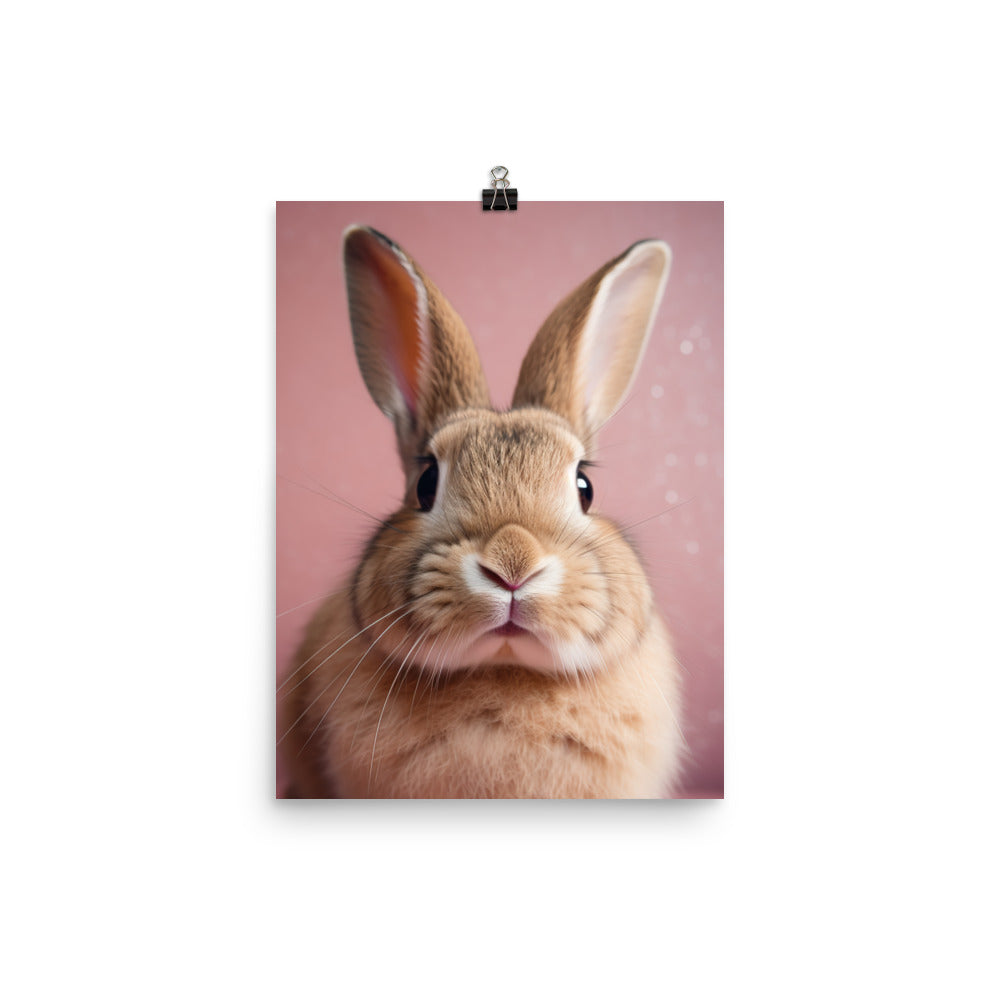 Mini Rex Bunny Photo paper poster - PosterfyAI.com
