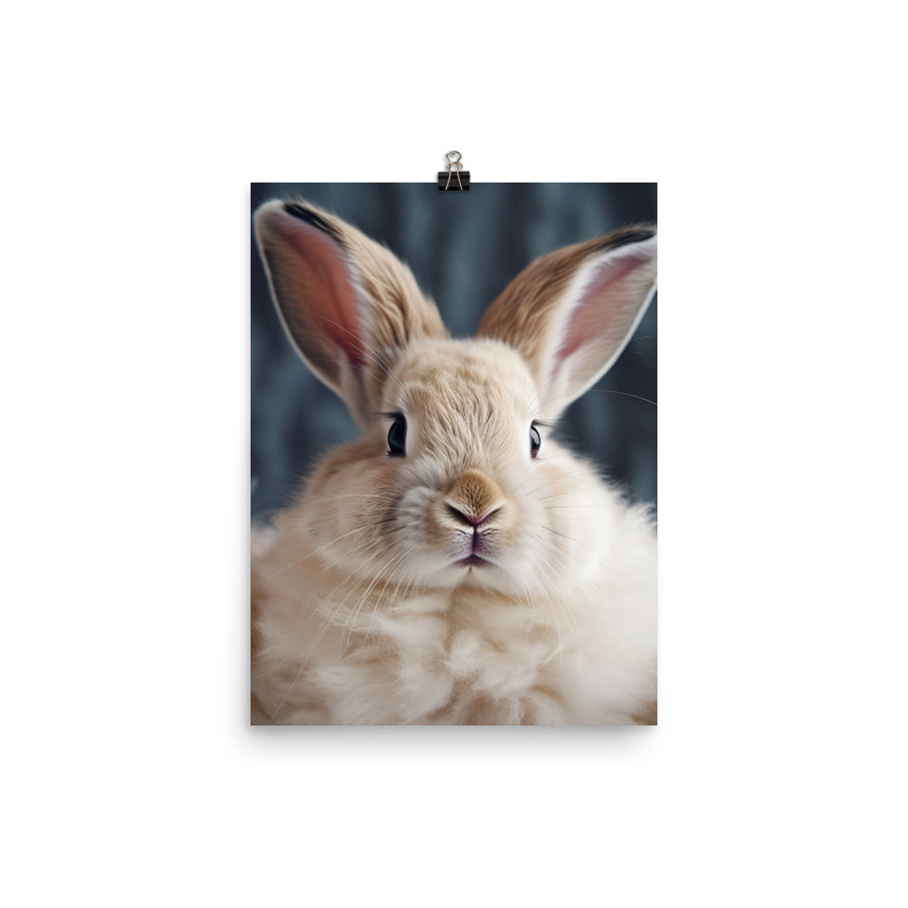 Mini Rex Bunny Photo paper poster - PosterfyAI.com