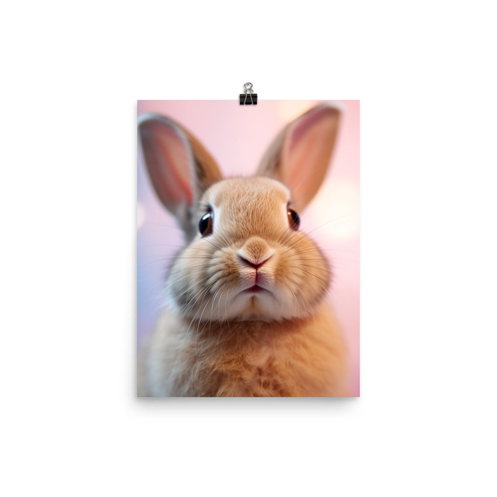 Mini Rex Bunny Photo paper poster - PosterfyAI.com