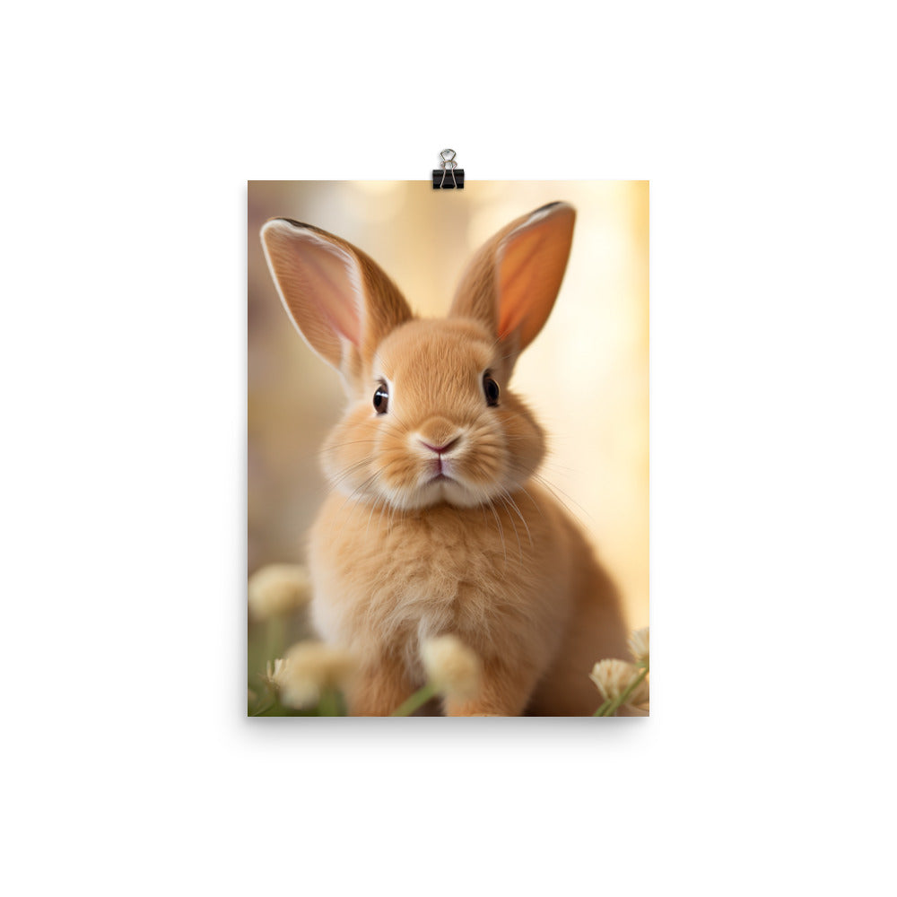 Mini Rex Bunny Photo paper poster - PosterfyAI.com