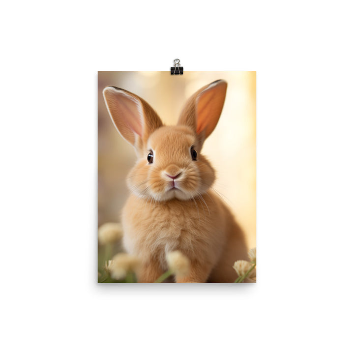 Mini Rex Bunny Photo paper poster - PosterfyAI.com