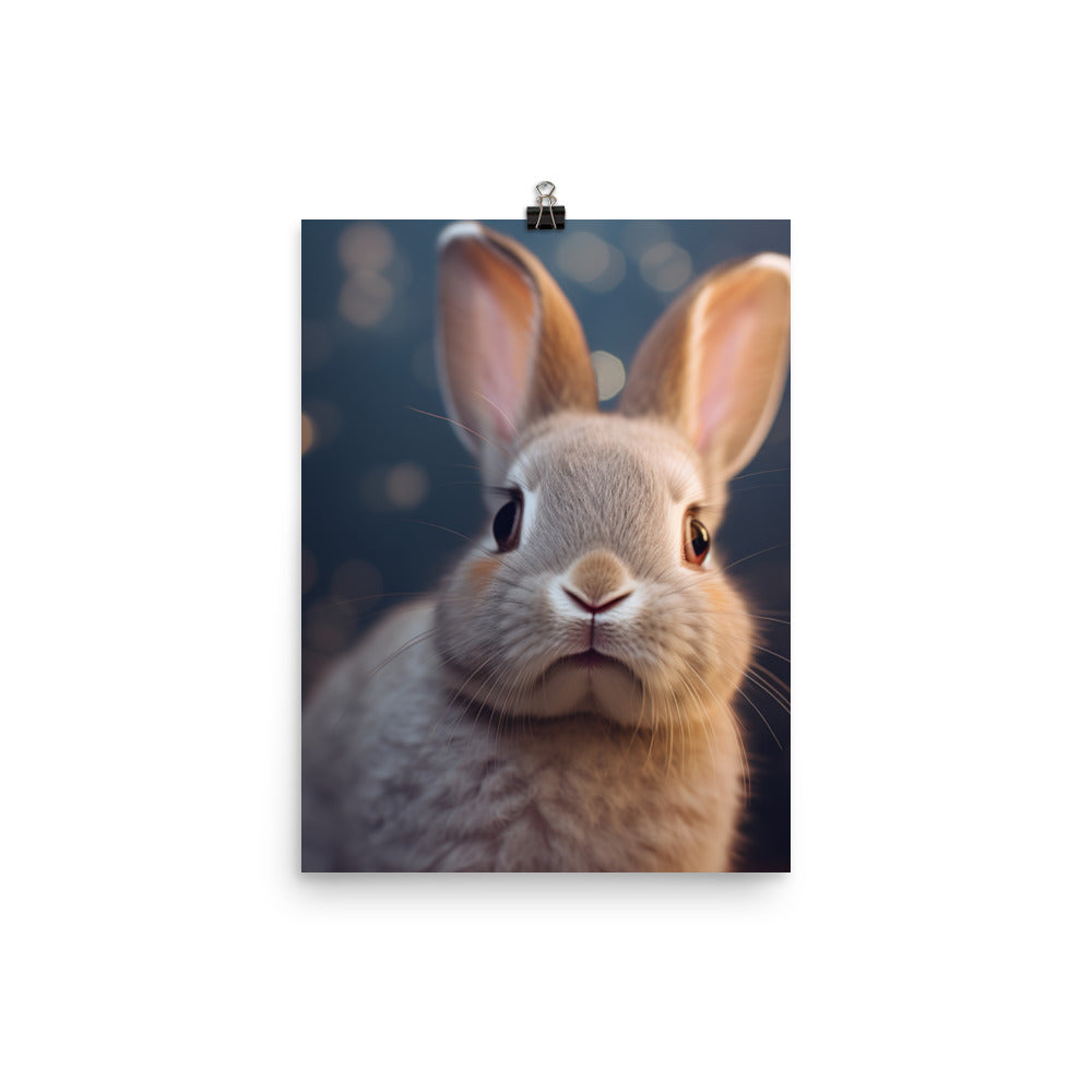 Mini Rex Bunny Photo paper poster - PosterfyAI.com