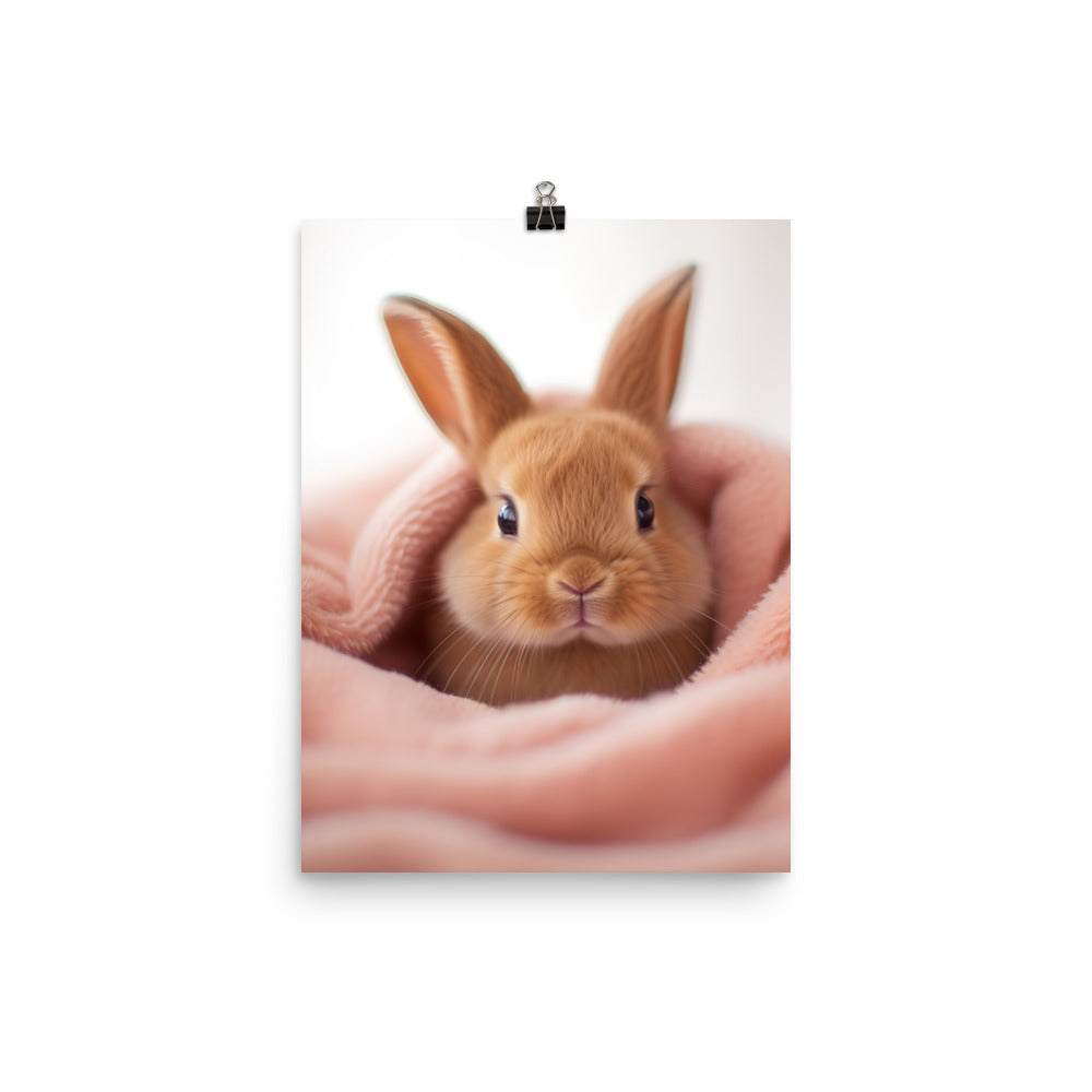 Mini Rex Bunny Photo paper poster - PosterfyAI.com