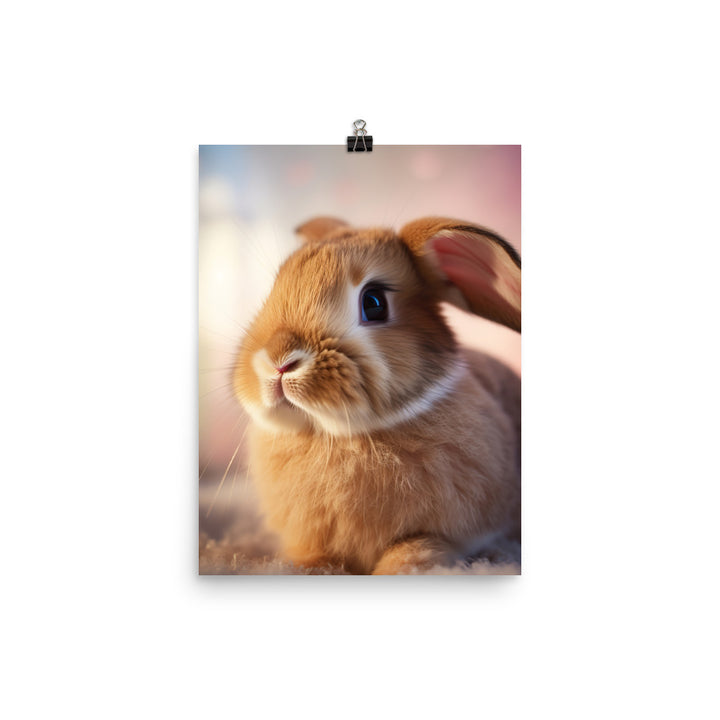 Mini Rex Bunny Photo paper poster - PosterfyAI.com