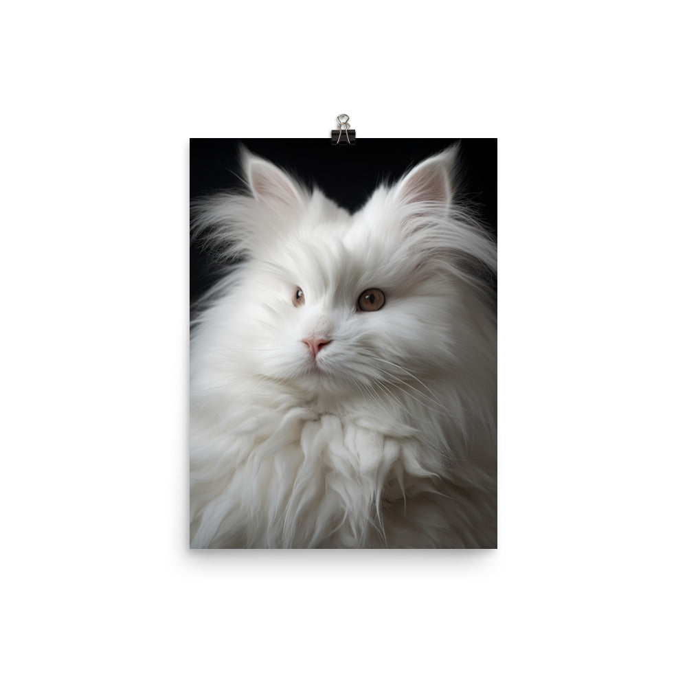 French Angora Bunnys Majestic Beauty Photo paper poster - PosterfyAI.com