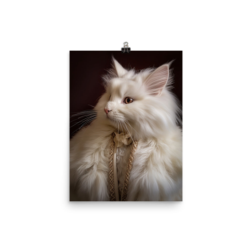 French Angora Bunnys Majestic Beauty Photo paper poster - PosterfyAI.com