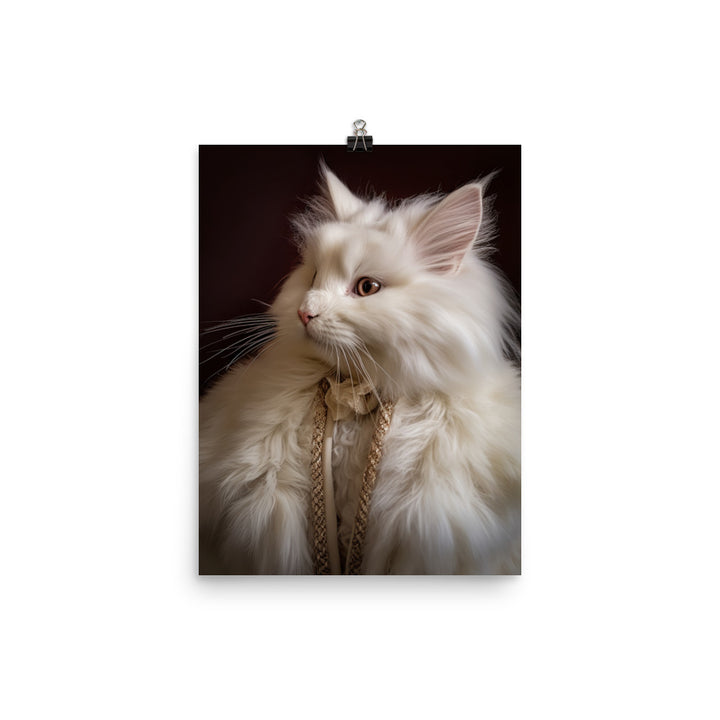 French Angora Bunnys Majestic Beauty Photo paper poster - PosterfyAI.com