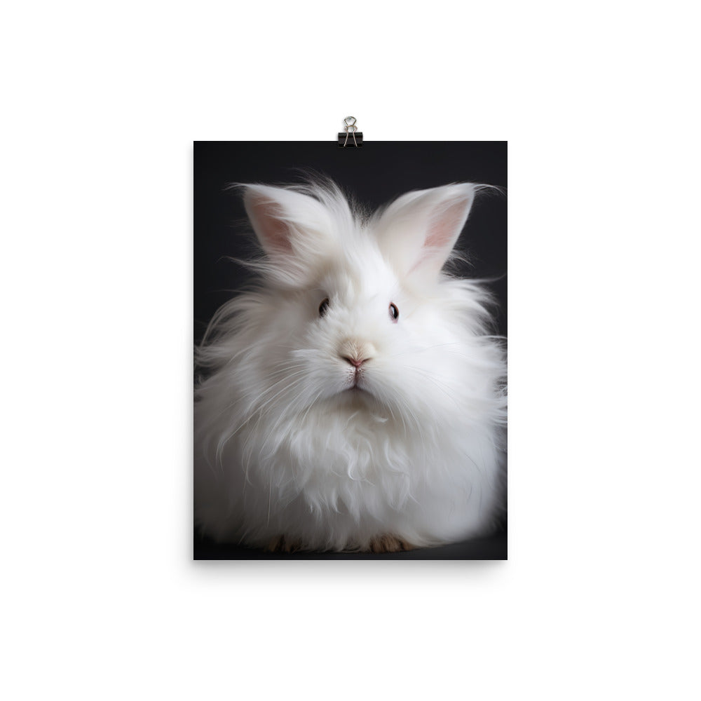 French Angora Bunny Photo paper poster - PosterfyAI.com