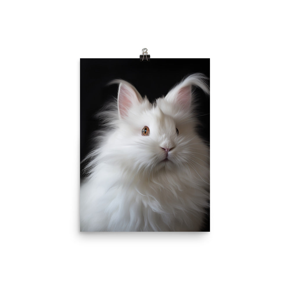 French Angora Bunny Photo paper poster - PosterfyAI.com