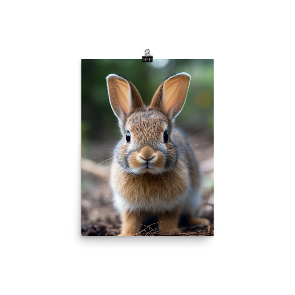 Adorable Rhinelander Bunny Photo paper poster - PosterfyAI.com