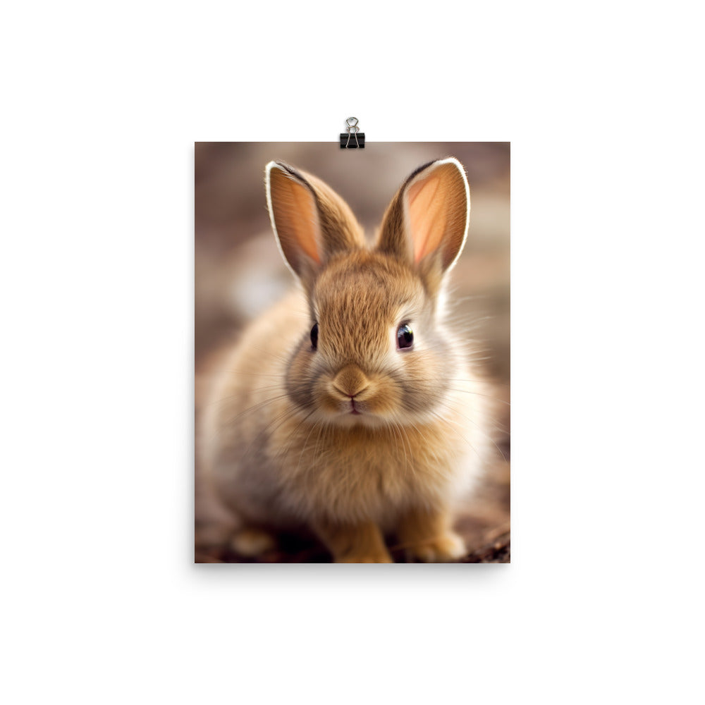 Adorable Rhinelander Bunny Photo paper poster - PosterfyAI.com