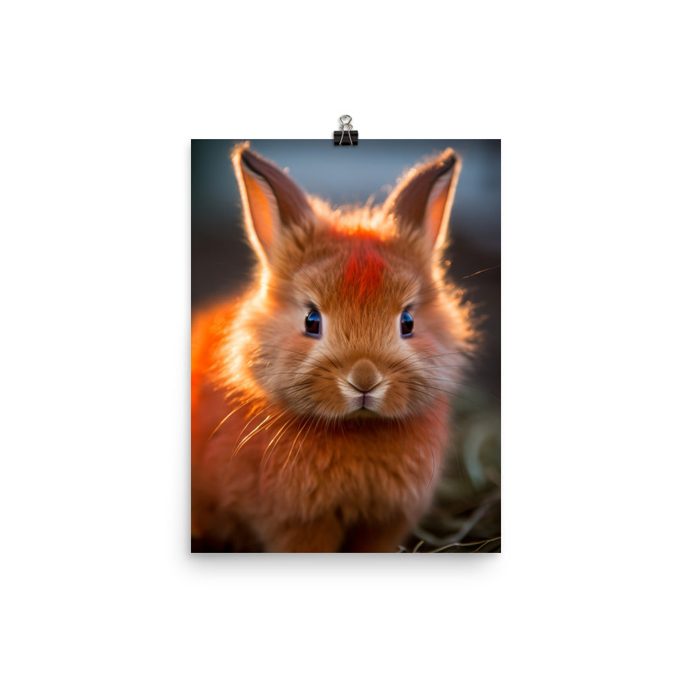 Adorable Thrianta Bunny Photo paper poster - PosterfyAI.com