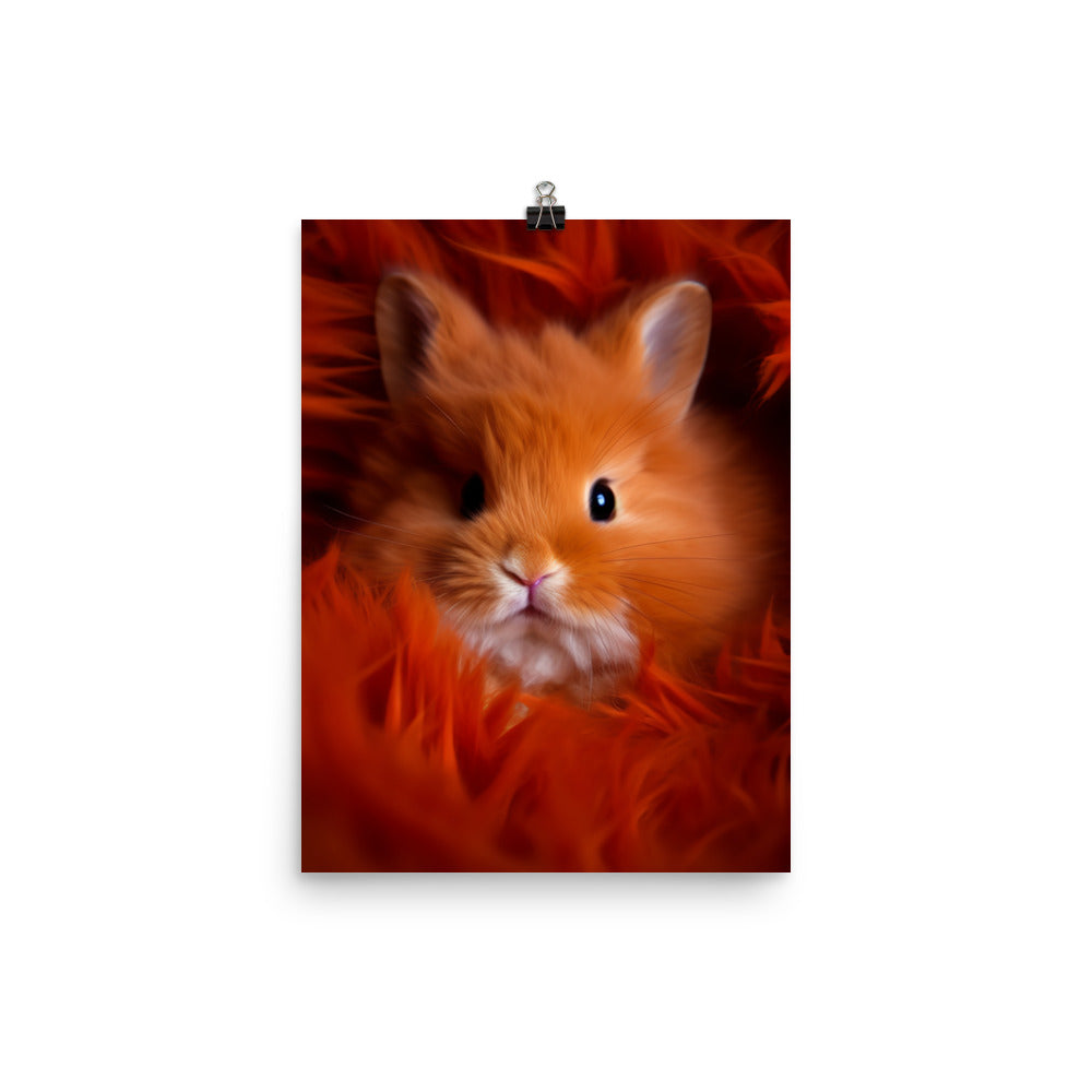 Adorable Thrianta Bunny Photo paper poster - PosterfyAI.com