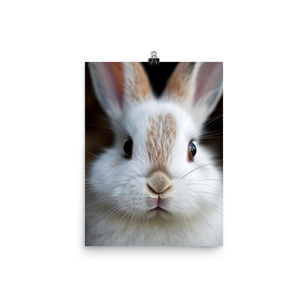 Charming Dwarf Hotot Bunny Photo paper poster - PosterfyAI.com