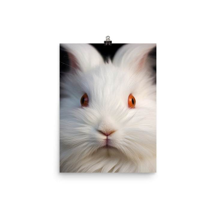 Charming Satin Angora Bunny Photo paper poster - PosterfyAI.com