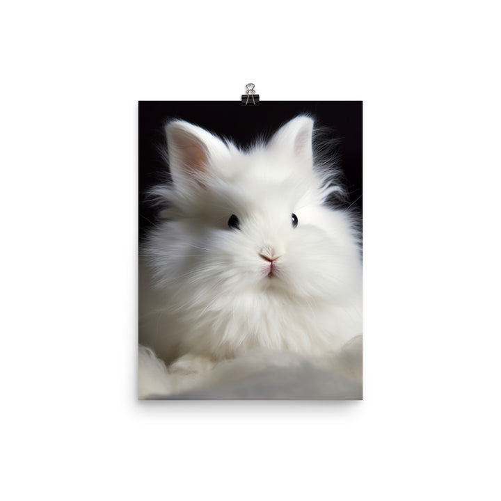 Adorable Satin Angora Bunny Photo paper poster - PosterfyAI.com