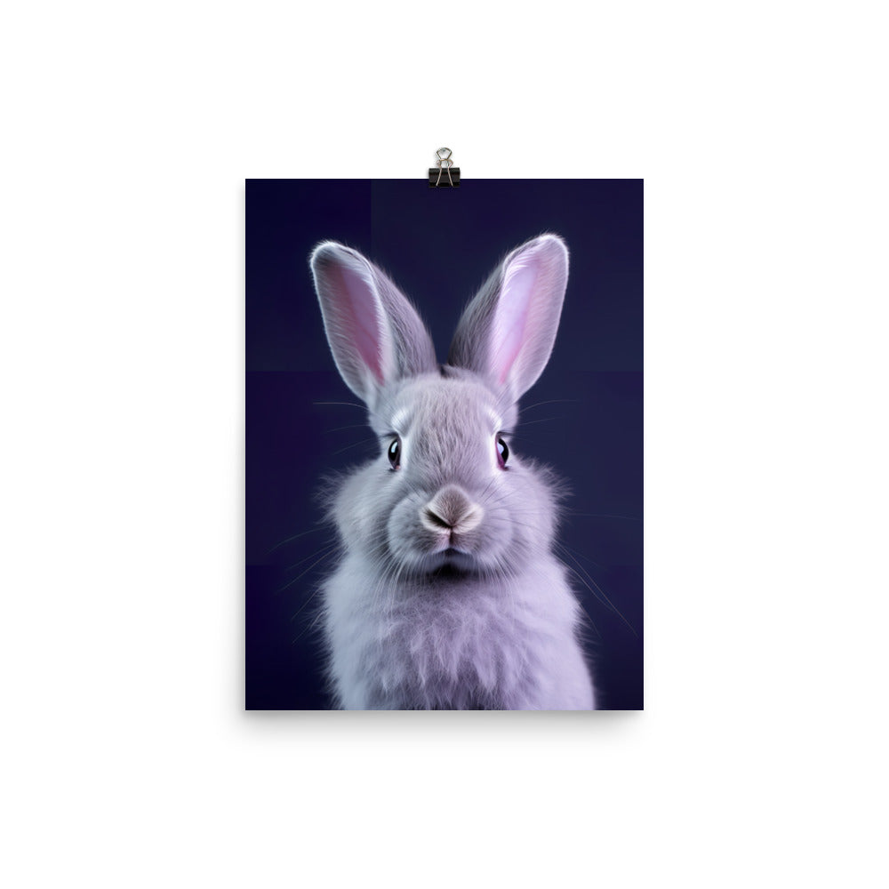 Lilac Bunny Photo paper poster - PosterfyAI.com