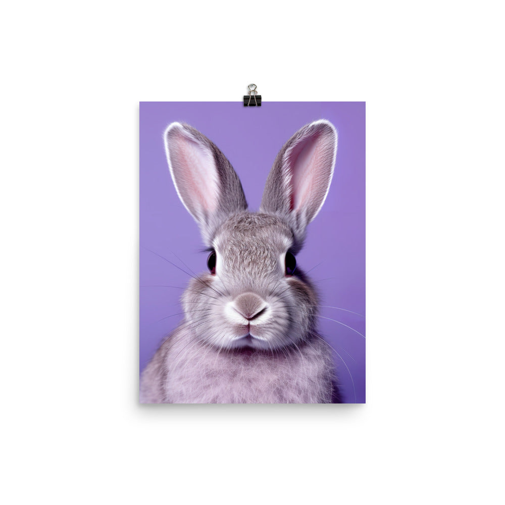 Lilac Bunny Photo paper poster - PosterfyAI.com