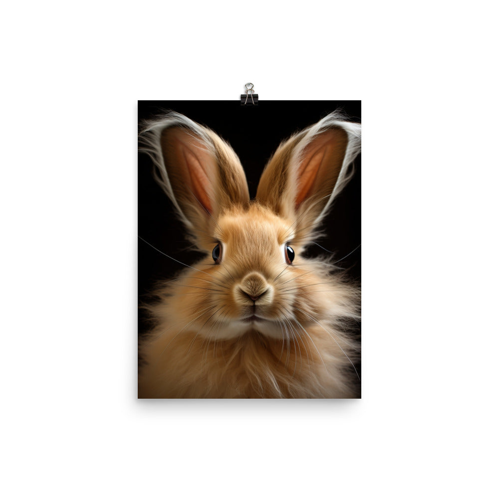 Charming Lionhead Bunny Photo paper poster - PosterfyAI.com