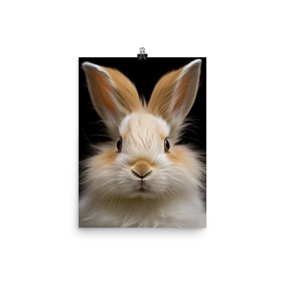 Charming Lionhead Bunny Photo paper poster - PosterfyAI.com