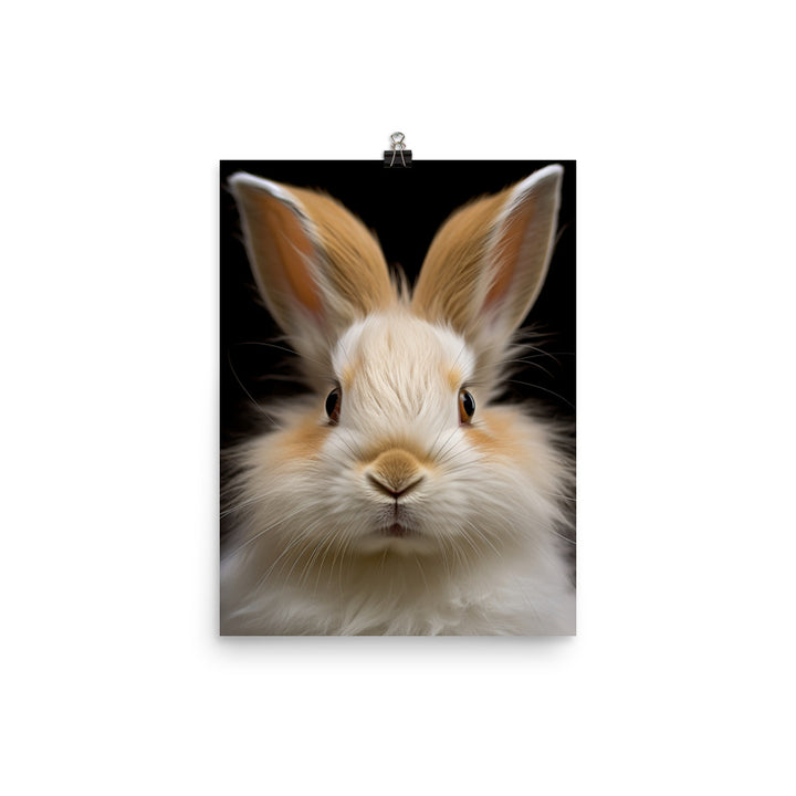 Charming Lionhead Bunny Photo paper poster - PosterfyAI.com