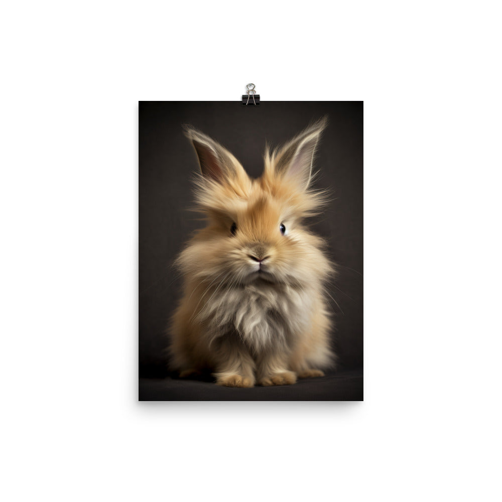 Adorable Lionhead Bunny Photo paper poster - PosterfyAI.com