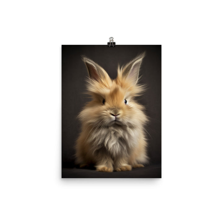 Adorable Lionhead Bunny Photo paper poster - PosterfyAI.com