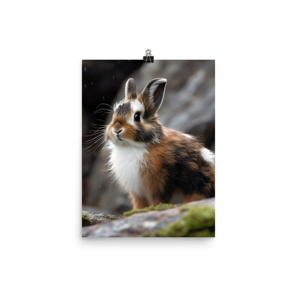 Adorable Himalayan Bunny Photo paper poster - PosterfyAI.com
