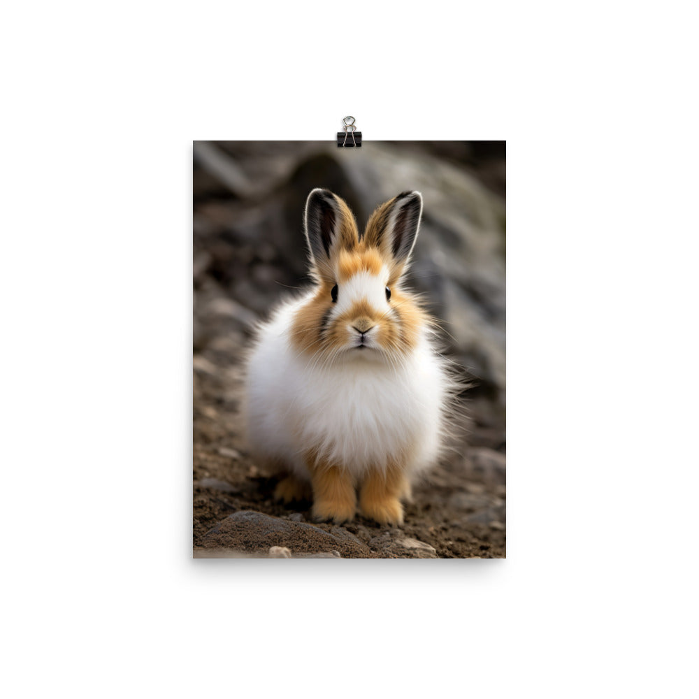 Adorable Himalayan Bunny Photo paper poster - PosterfyAI.com